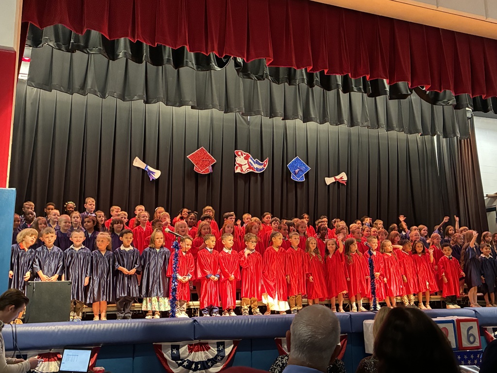 Kindergarten students at graduation. 