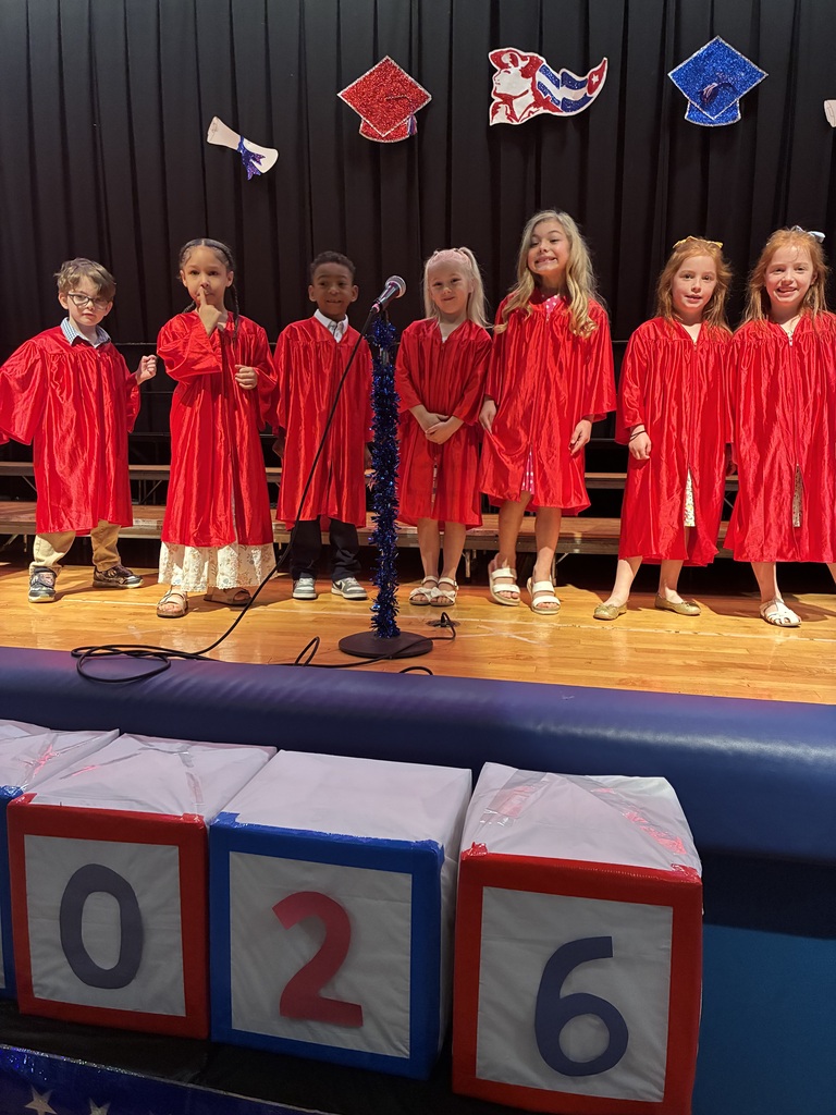 Kindergarten students at graduation. 