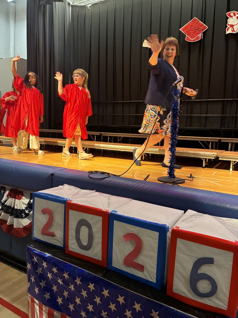 Kindergarten students at graduation. 