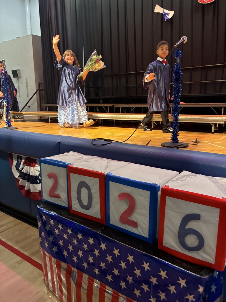 Kindergarten students at graduation. 
