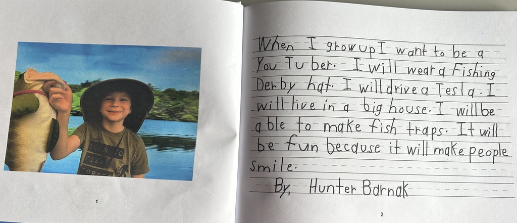 Ms. Richards’s students and their published book When I grow up I want to be… 