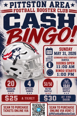 Pittston Area Football Bingo - May 31