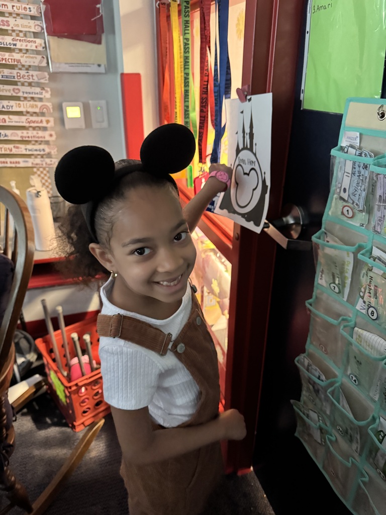 A student with mickey ears