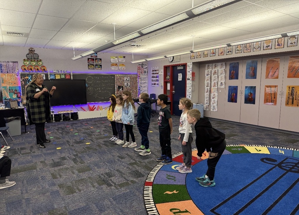 Jazz musician with first grade students  