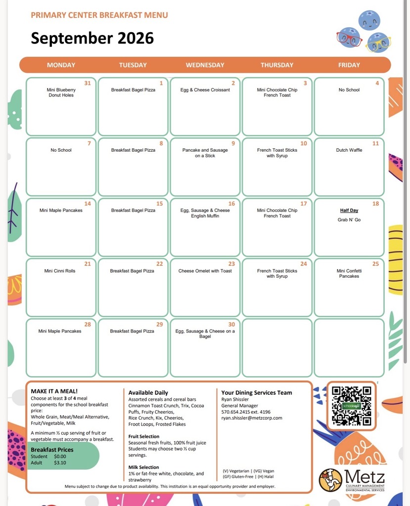 Sept menu