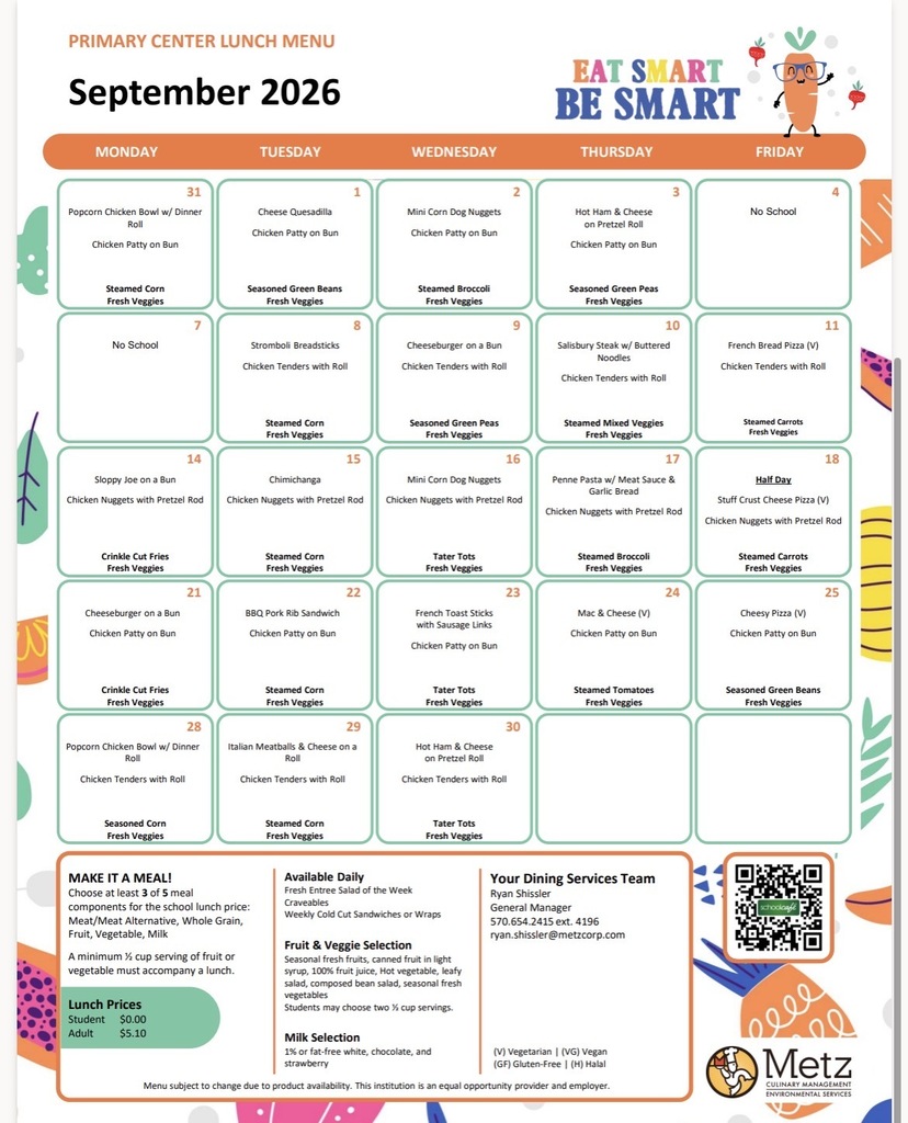 Sept menu