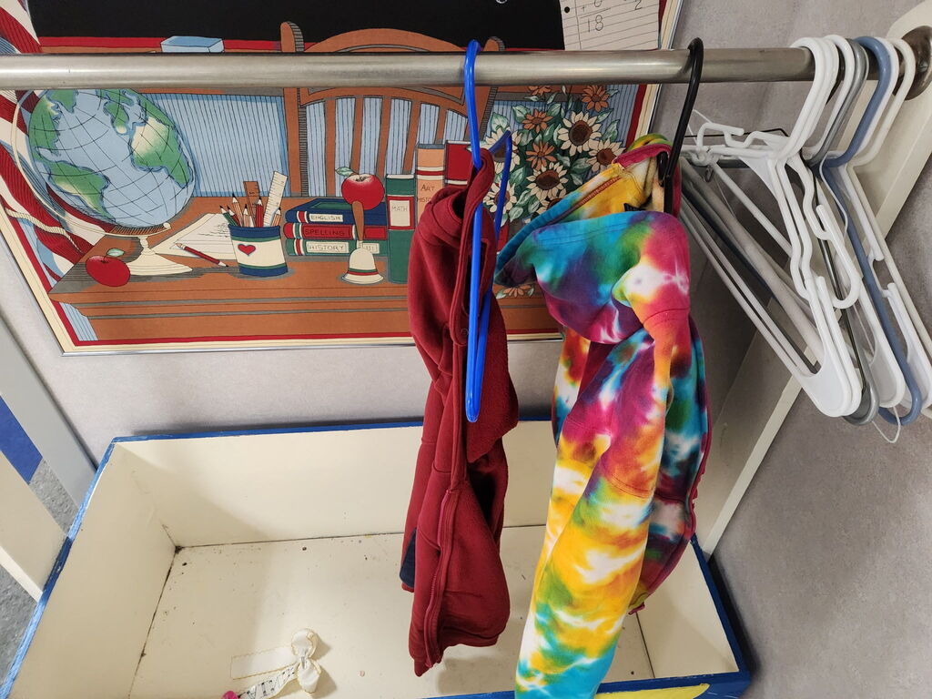 Lost and found items in a school