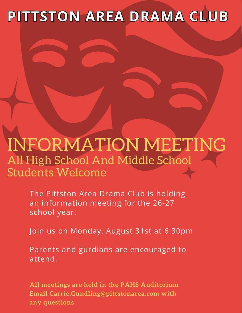 Drama Club Meeting - August 31st