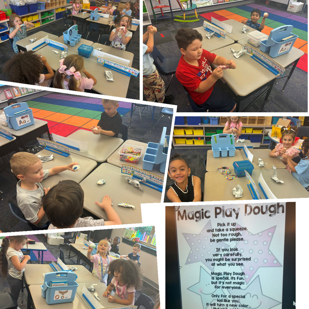 Magic play-dough collage