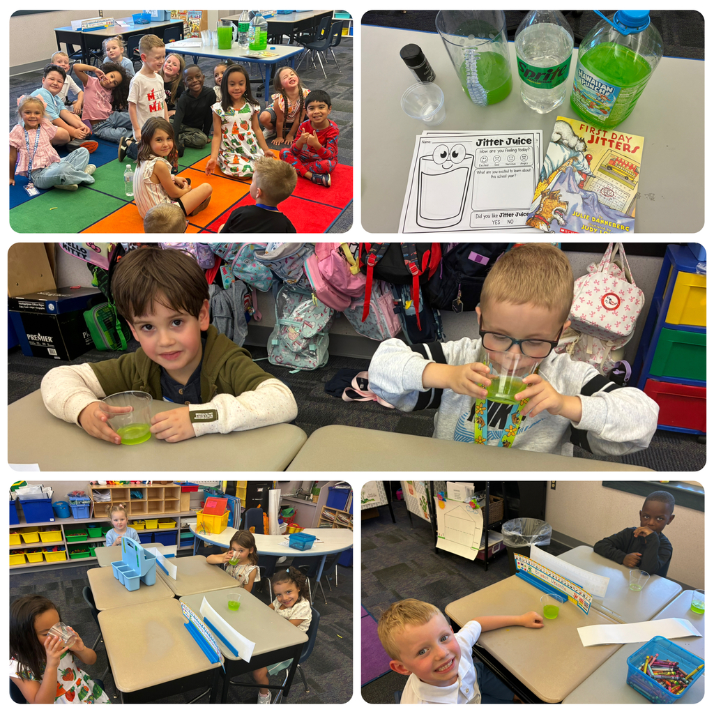 Students drinking green jitter juice