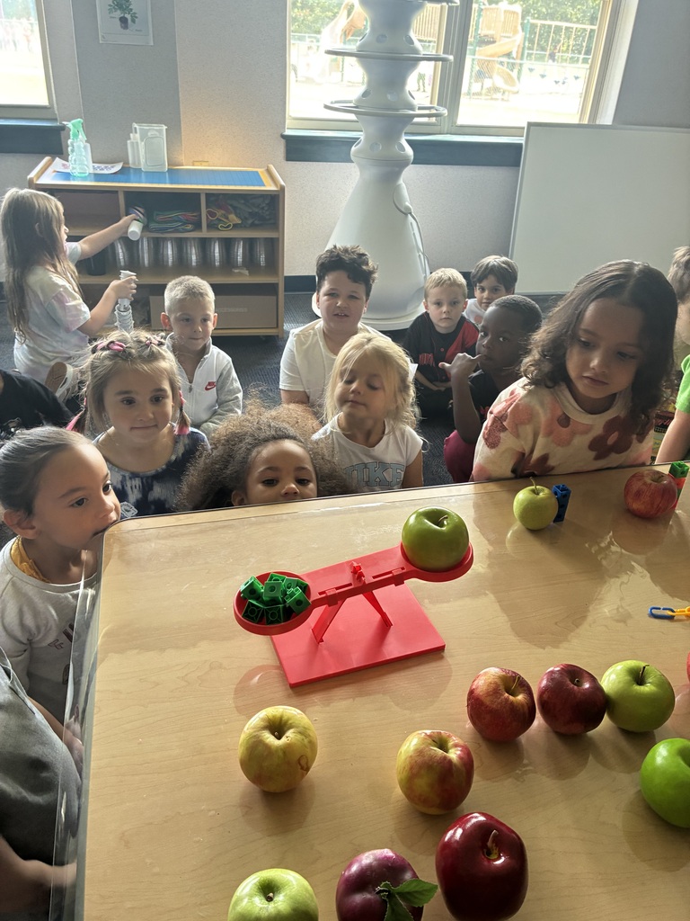 Kids doing apple activities