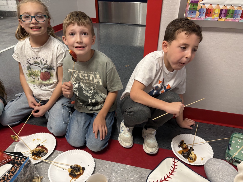 Kids doing apple activities