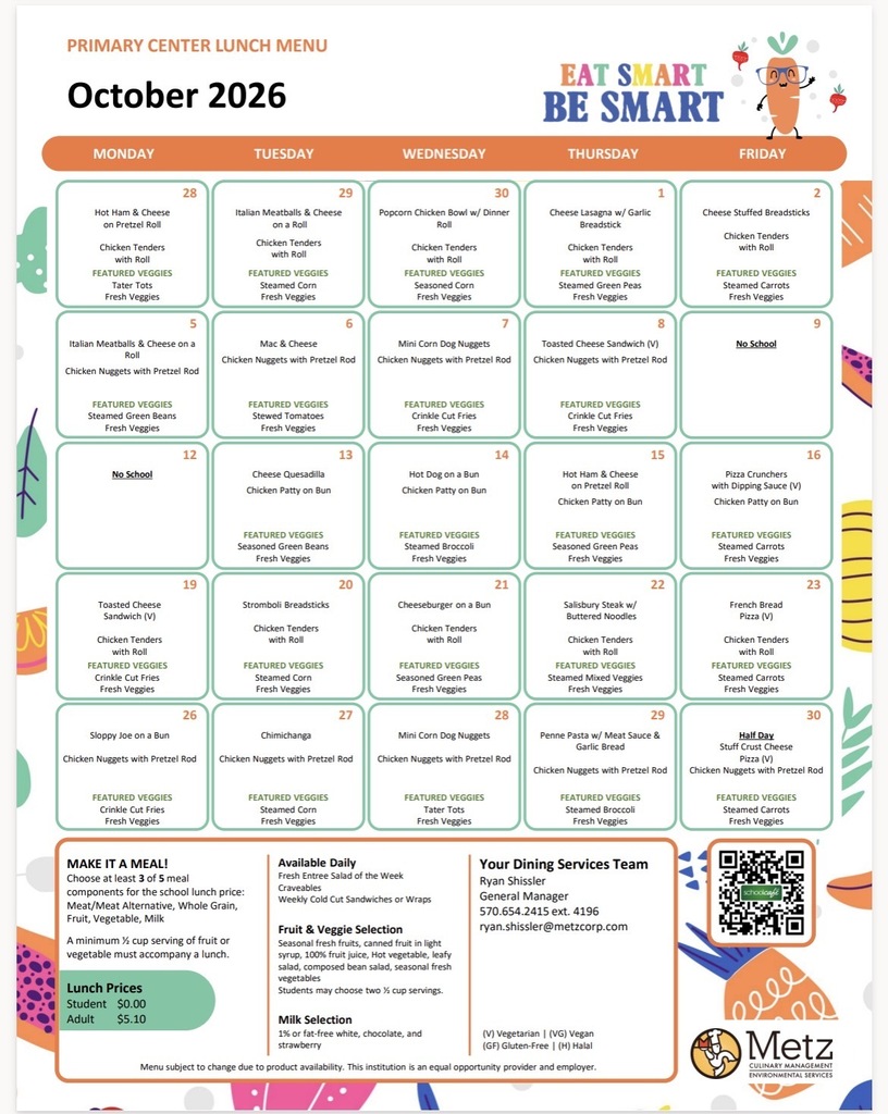October menus