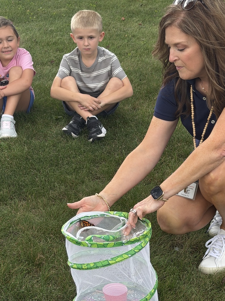 Mrs. Antal’s class butterfly study with butterfly release.
