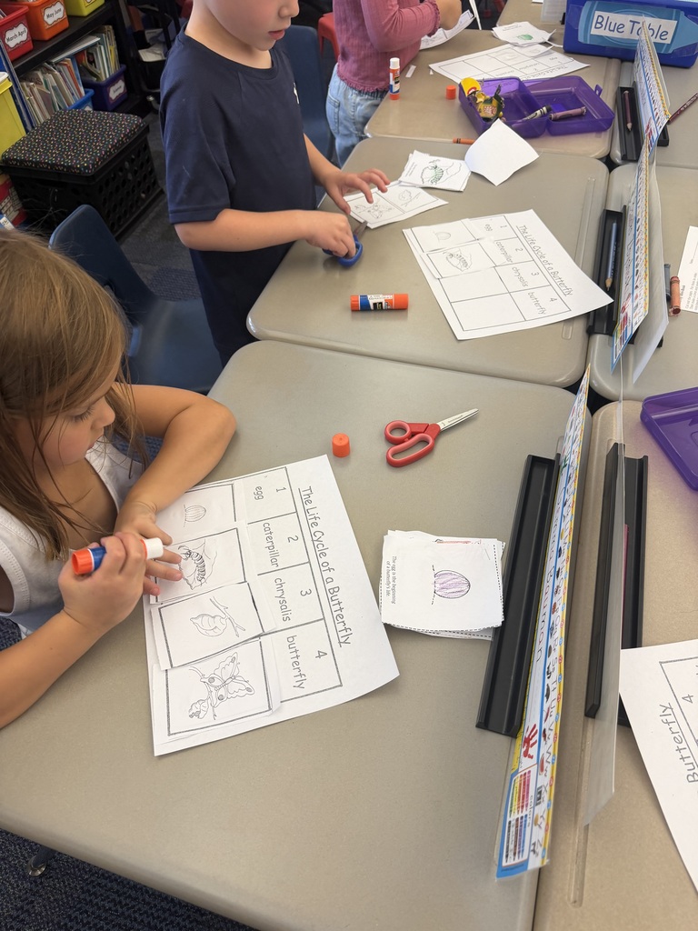 Mrs. Antal’s class butterfly study with butterfly release.
