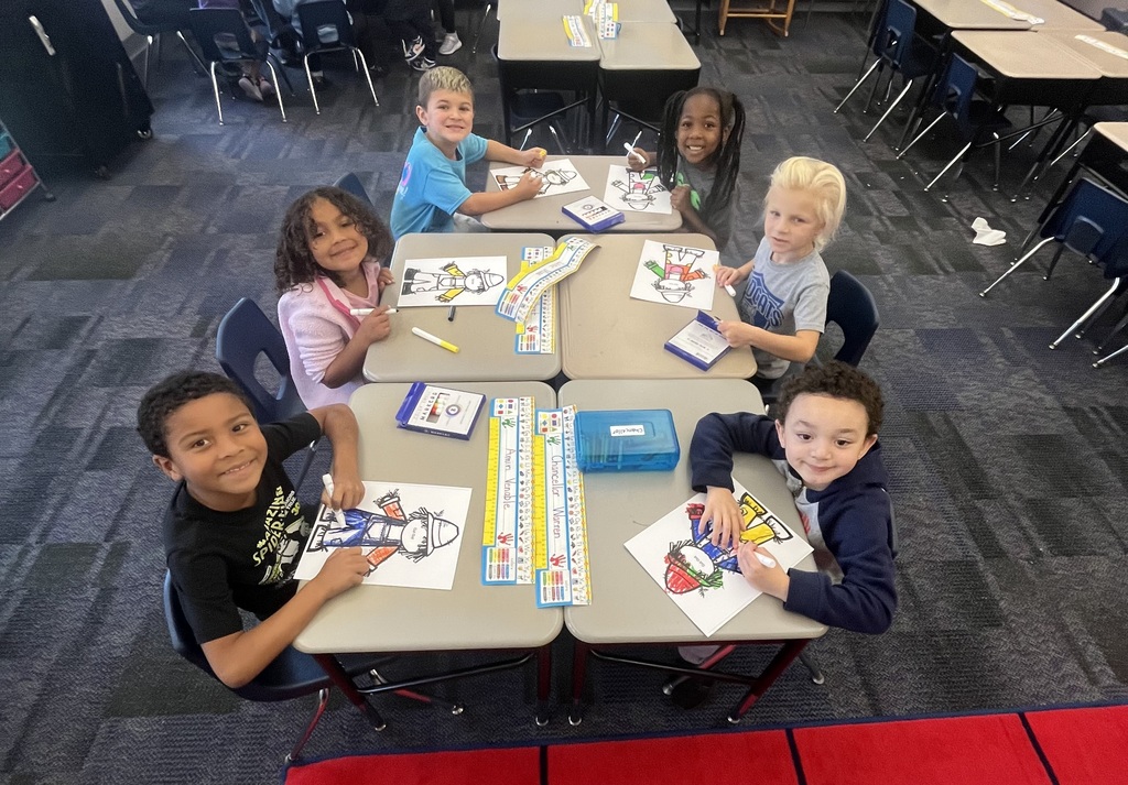 Students in learning centers