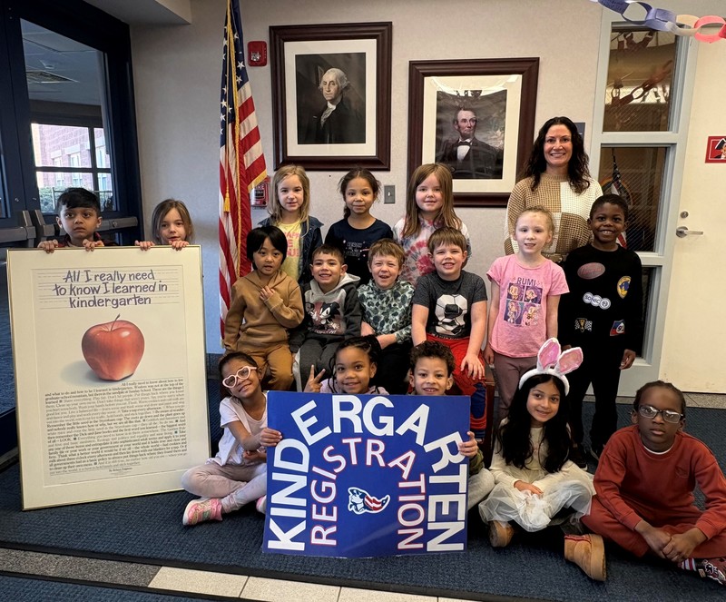 KG class announcing KG registration for 26-27 school year