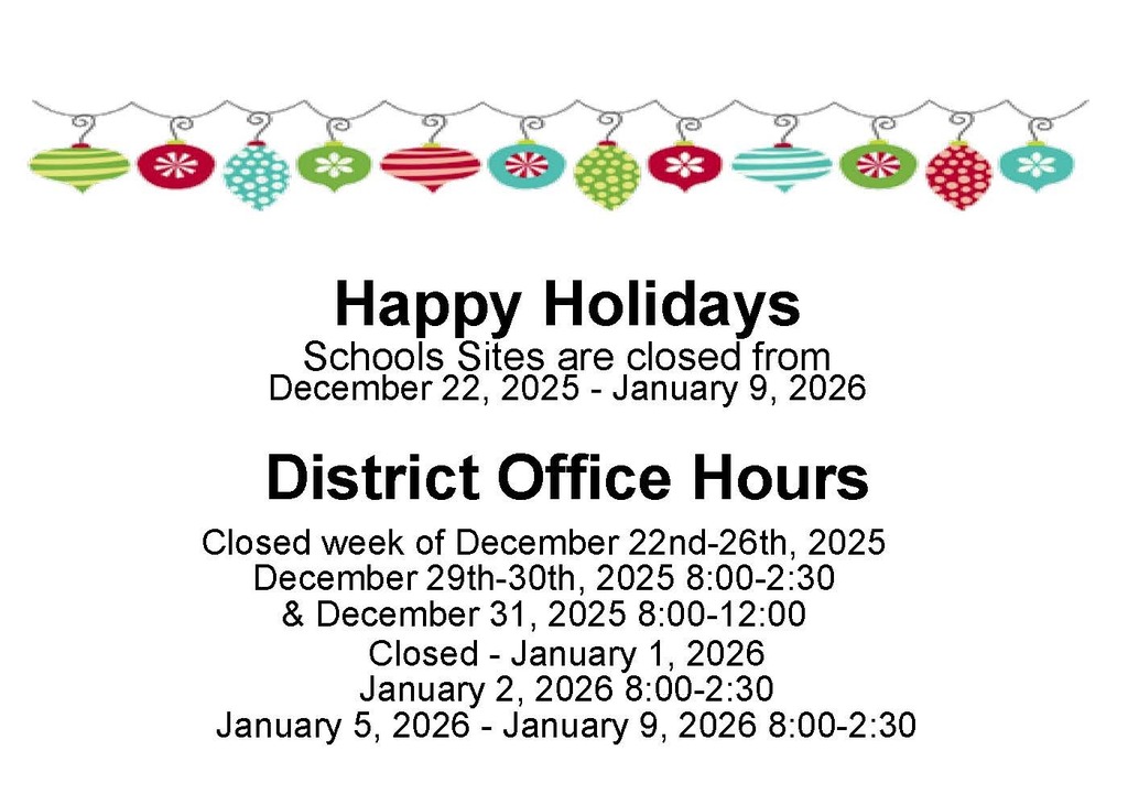 Winter Break Holiday Hours 2025