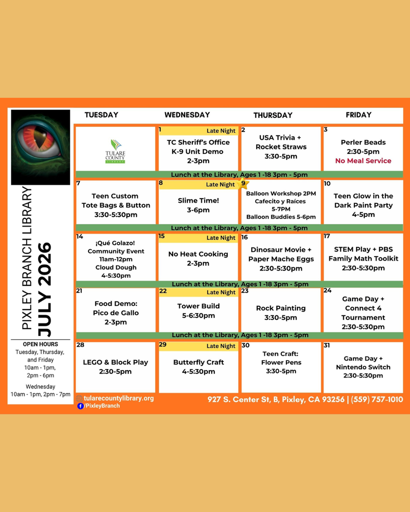 events at the local library
