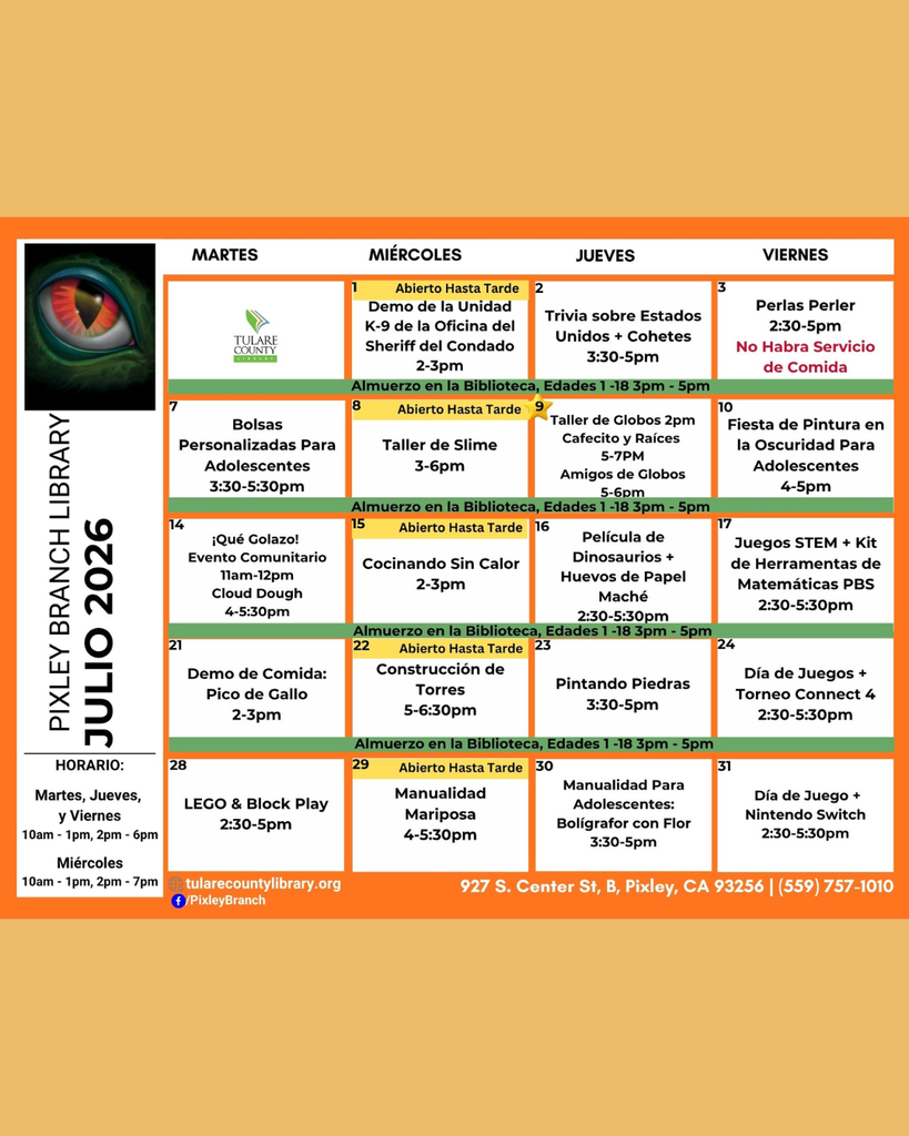 events at the local library