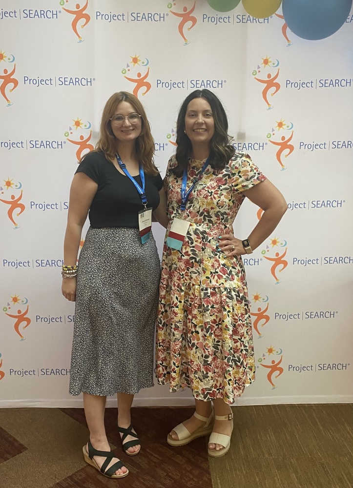 Plainfield Academy teacher Megan Kobliska (right) attended the 2024 Project SEARCH National Convention in Albuquerque, New Mexico
