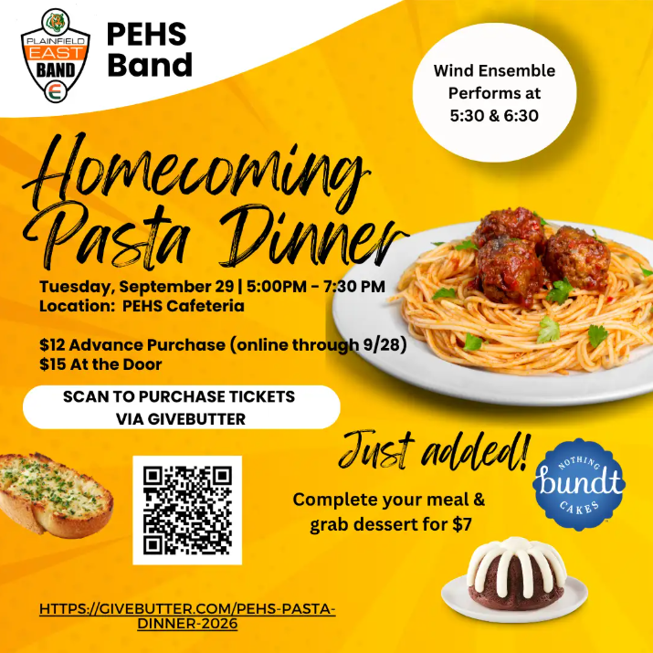 homecoming pasta dinner