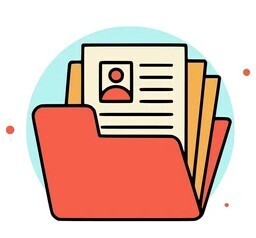 orange file folder