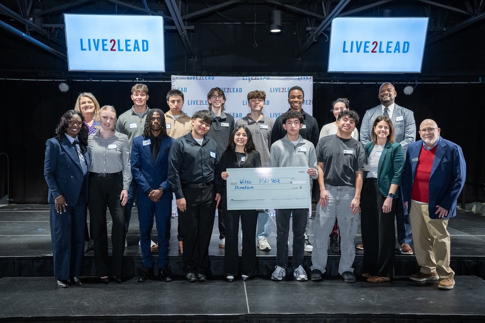 D202 students and staff at Live2Lead conference in Plainfield