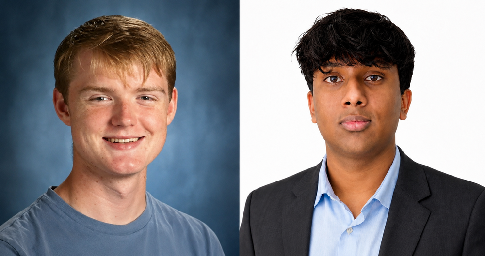 Evan Aler (Left) and Yesh Nagelli (right)