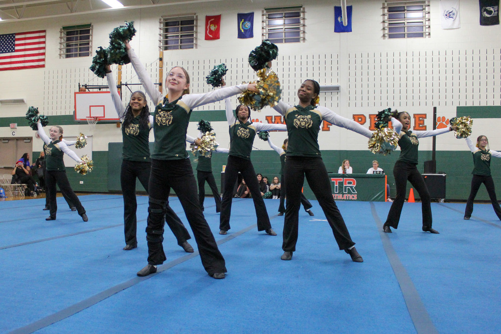 Cheerleaders do routine