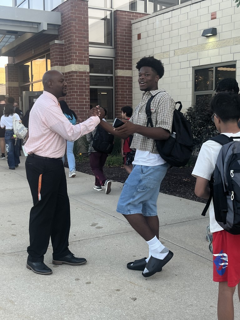 Principal Kai Freeman and student