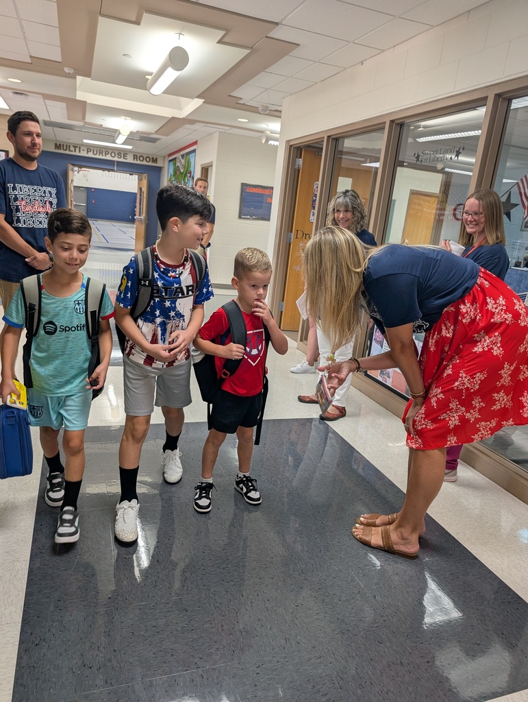 students arriving to school on the first day