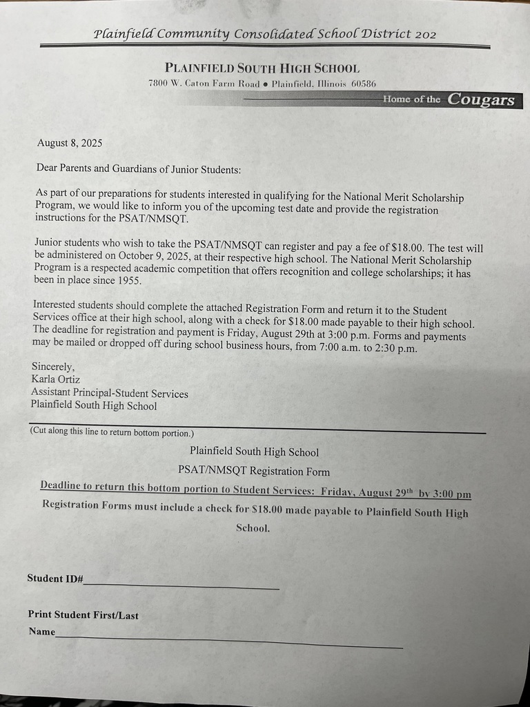 PSAT/NMSQT Registration Form