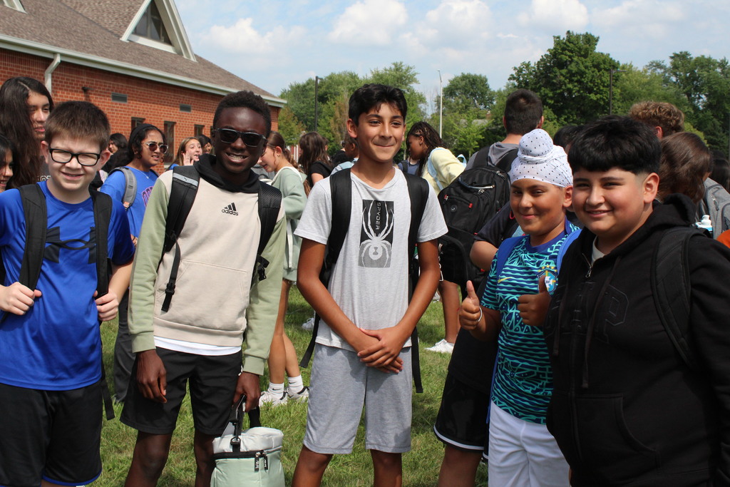 JFK MS students on the first day of school