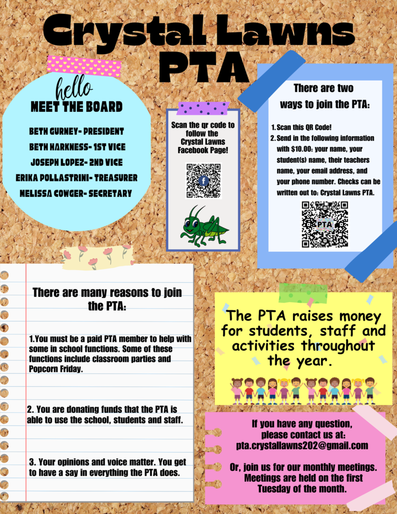Join the Crystal Lawns PTA!