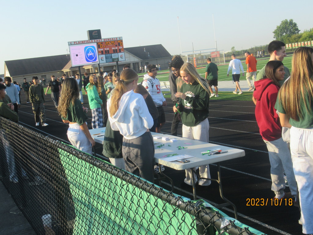 PEHS students and staff walking the track for mental health awareness