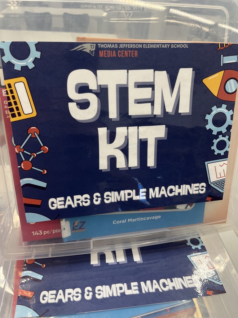 A plastic container with a label on it that says STEM kit.