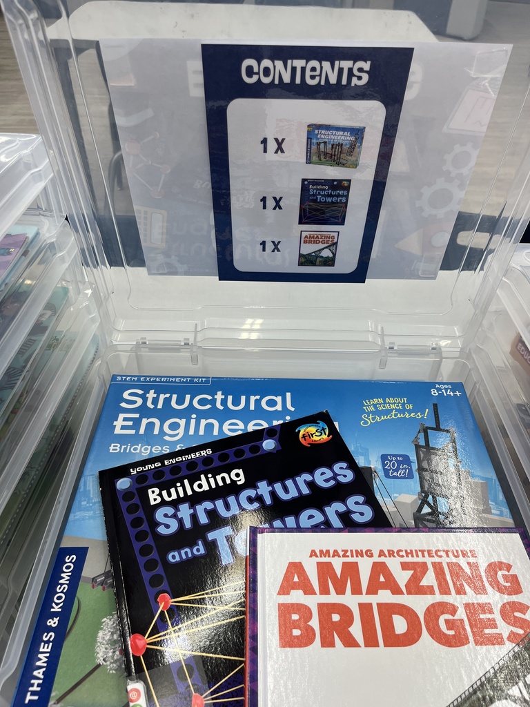 Two books and a building kit.