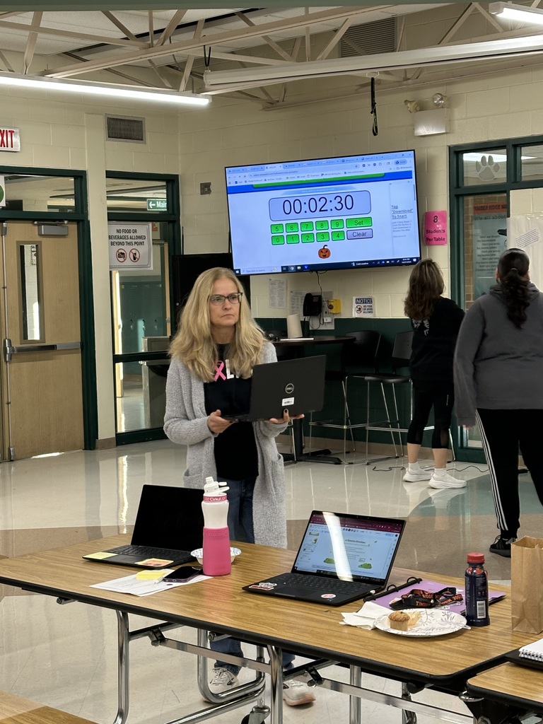 Mrs. Collins, TR Learning Specialist speaking to the group.