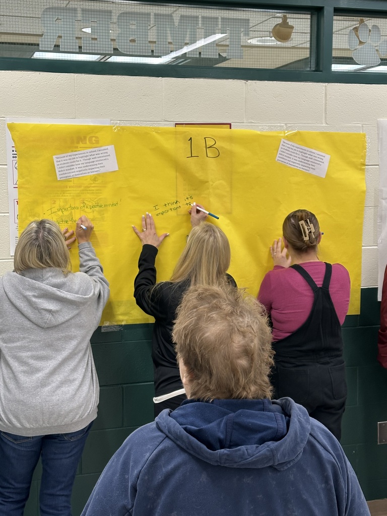 SIP Day - Teachers responding to a prompt about feedback.