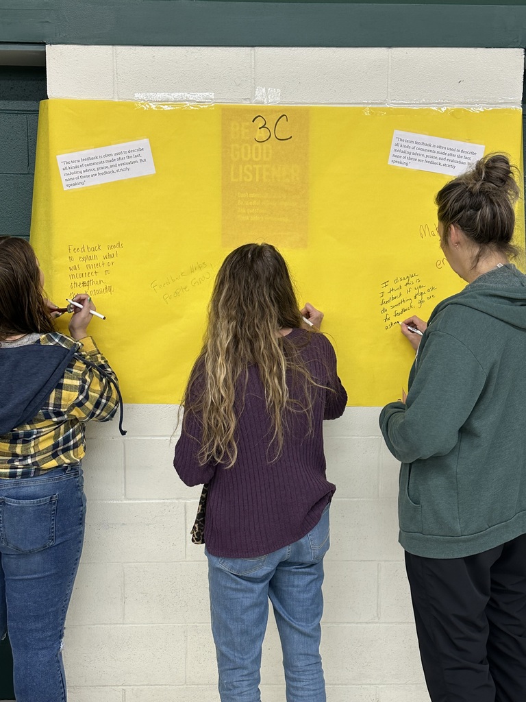 SIP Day - Teachers responding to a prompt about feedback.