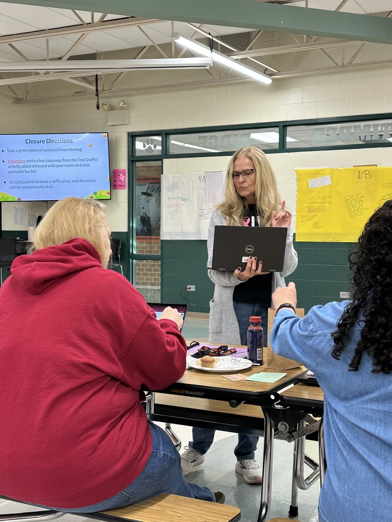 SIP Day - Teachers responding to a prompt about feedback.