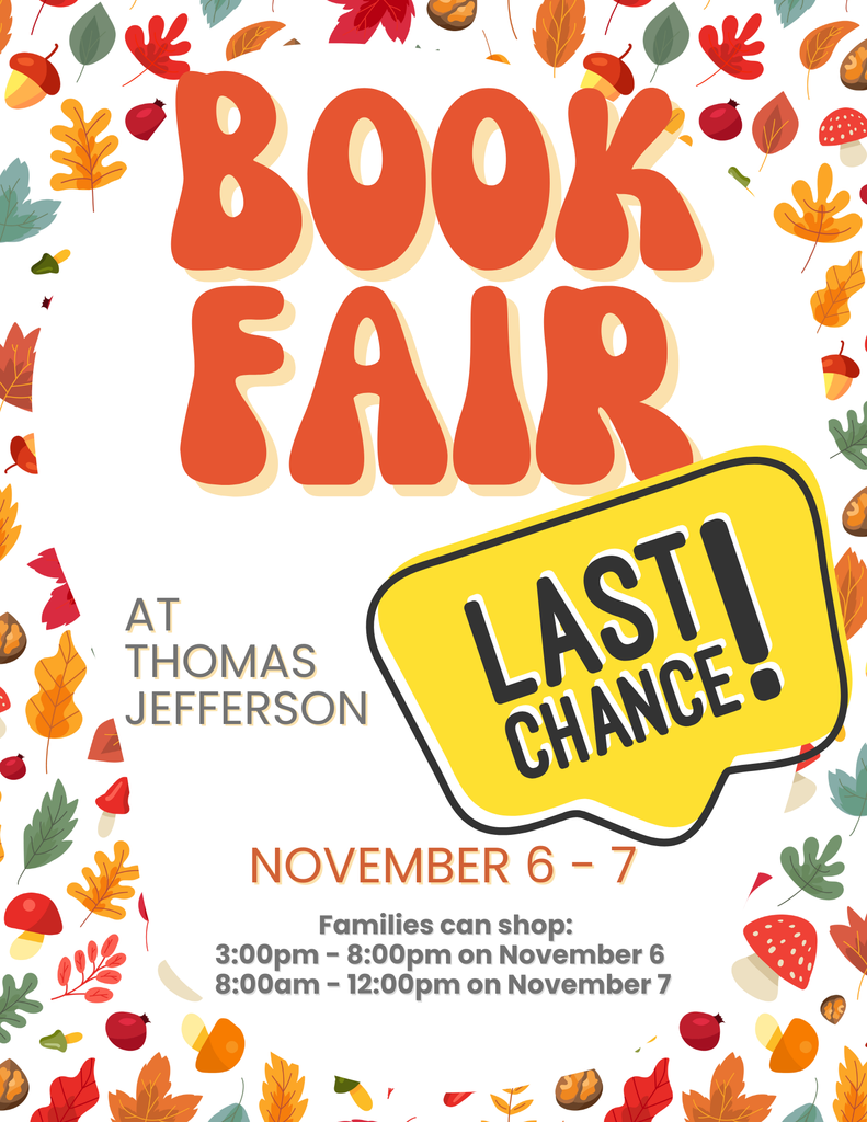 Flyer telling families about our book fair