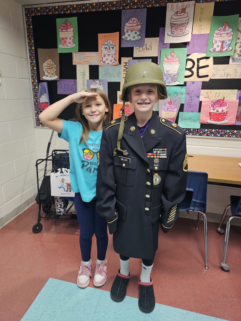 Students try on teacher's uniform