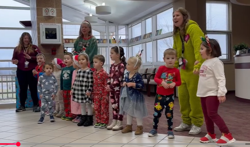 BMLC preschoolers sing Frosty the Snowman at DO