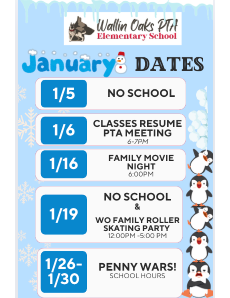 January PTA Dates