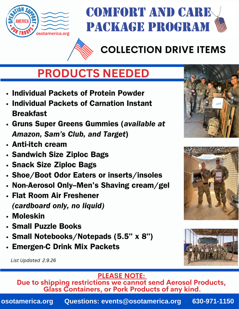 Support our Troops collection event.