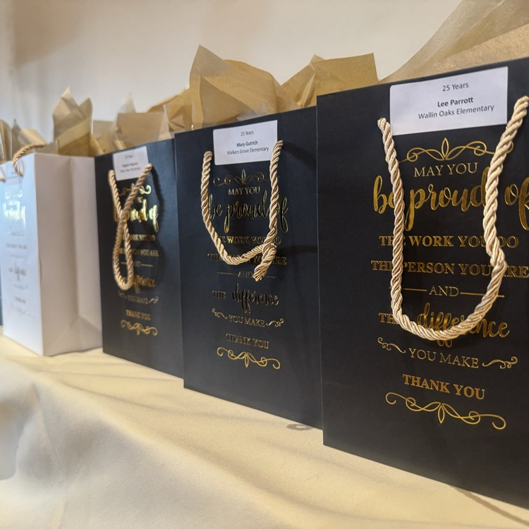 gift bags on a table