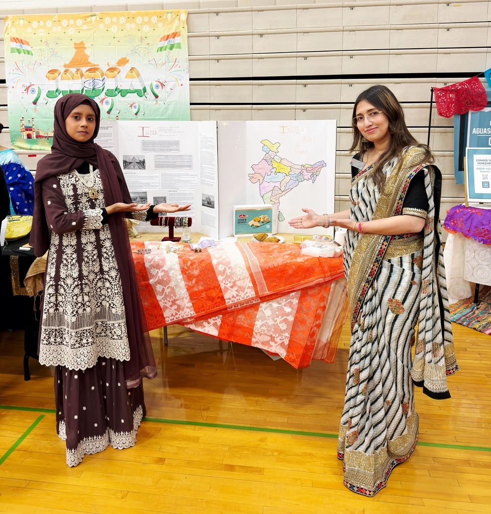 Celebration of Cultures students at booth