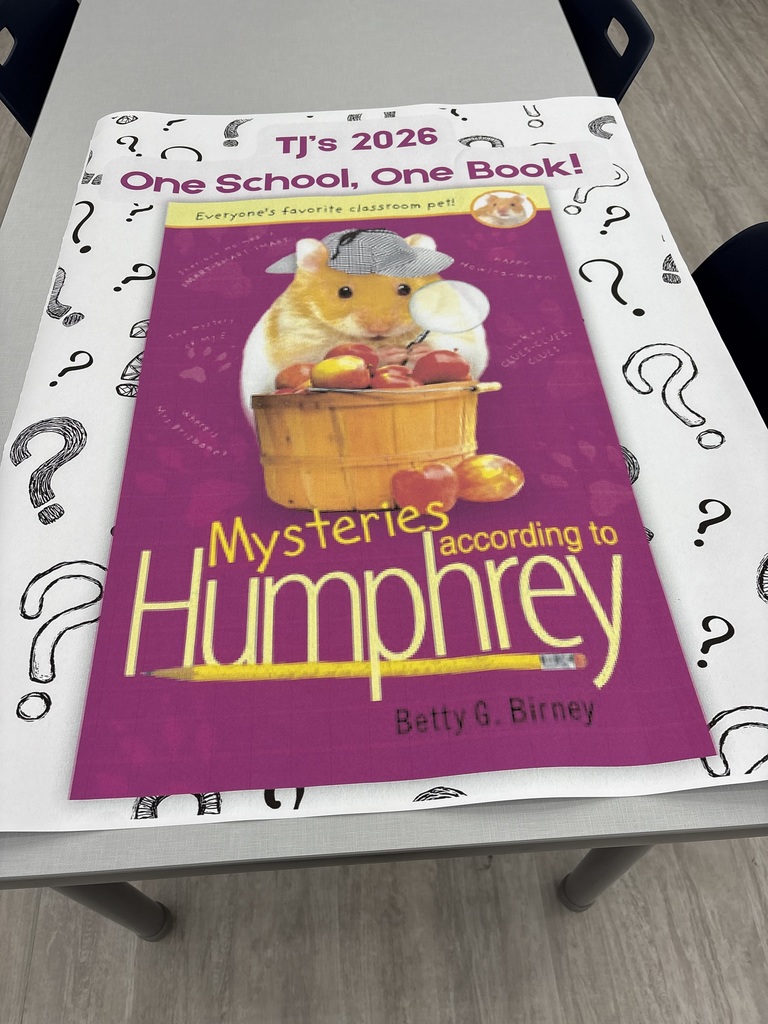 A poster with the cover of the book mysteries, according to Humphrey. 